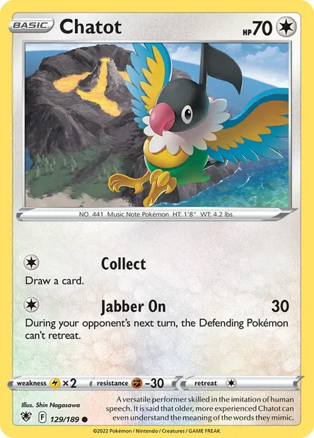 Chatot, Pokémon card ASR 129 — Astral Radiance set