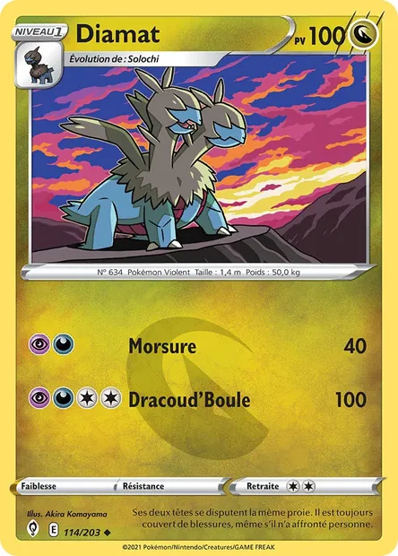 Diamat, carte Pokémon EVS 114 — extension Évolution Céleste