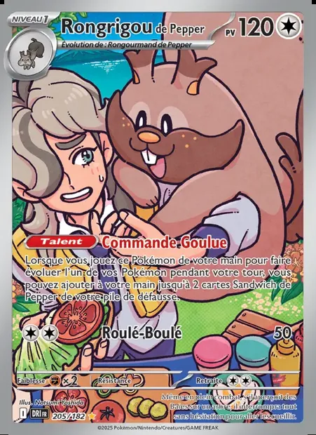 Rongrigou de Pepper, carte Pokémon DRI 205 — extension Rivalités Destinées