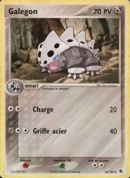 Galegon, carte Pokémon RS 36 — extension EX Rubis & Saphir