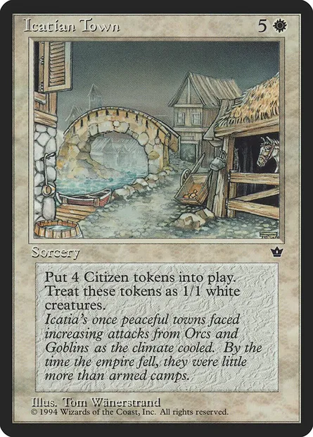 Icatian Town, Magic card FEM 15 — Fallen Empires set