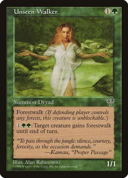 Unseen Walker, Magic card MIR 249 — Mirage set
