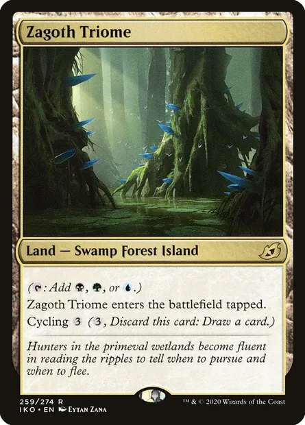 Zagoth Triome, Magic card IKO 259 — Ikoria: Lair of Behemoths set