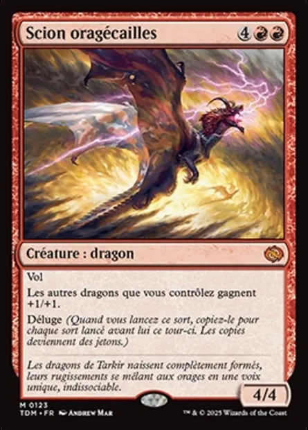 Scion oragécailles, carte Magic TDM 123 — extension Tarkir: Dragonstorm