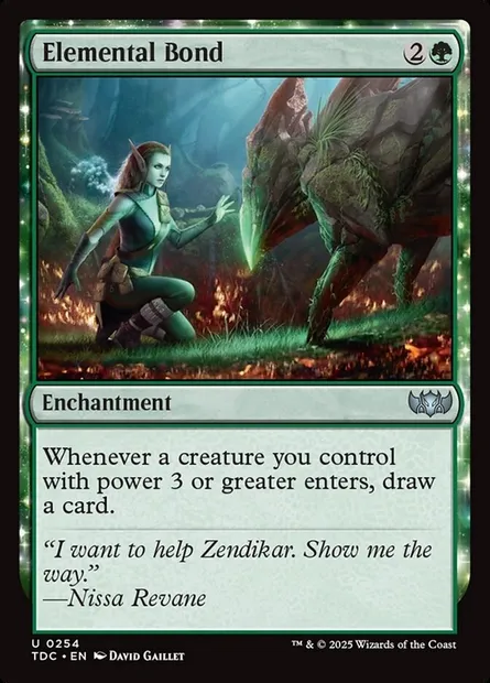 Elemental Bond, Magic card TDC 254 — Tarkir: Dragonstorm Commander set