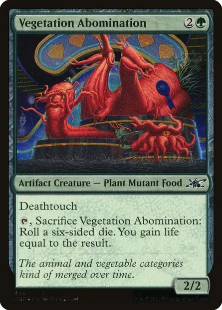 Vegetation Abomination, carte Magic UNF 446 — extension Unfinity