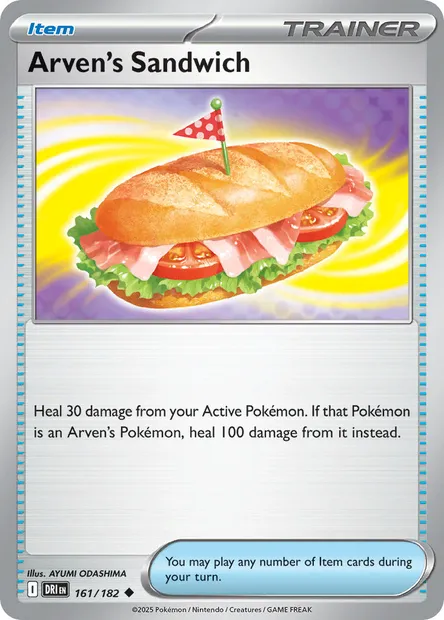 Arven's Sandwich, Pokémon card DRI 161 — Destined Rivals set