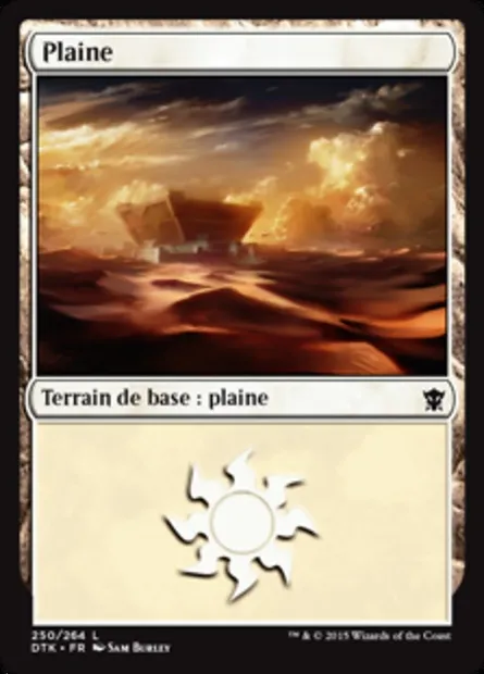plaine, carte Magic DTK 250 — extension Les Dragons de Tarkir