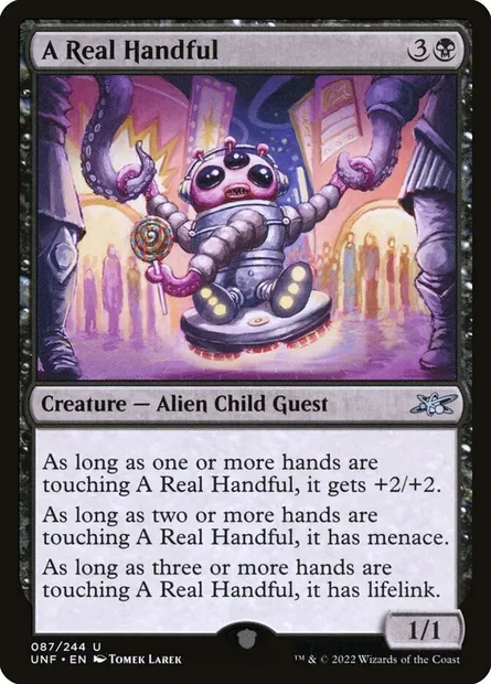 A Real Handful, carte Magic UNF 87 — extension Unfinity