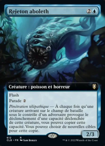 Rejeton aboleth, carte Magic CLB 612 — extension Commander Légendes : la bataille de la Porte de Baldur