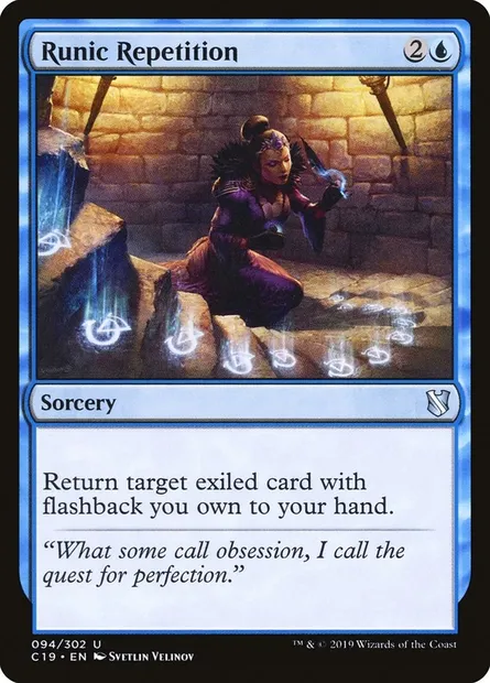 Runic Repetition, Magic card C19 94 — Commander 2019 set