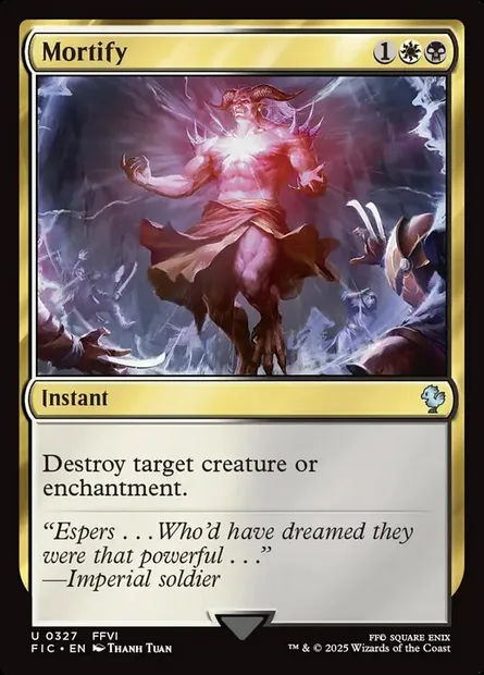Mortify, Magic card FIC 327 — Final Fantasy Commander set