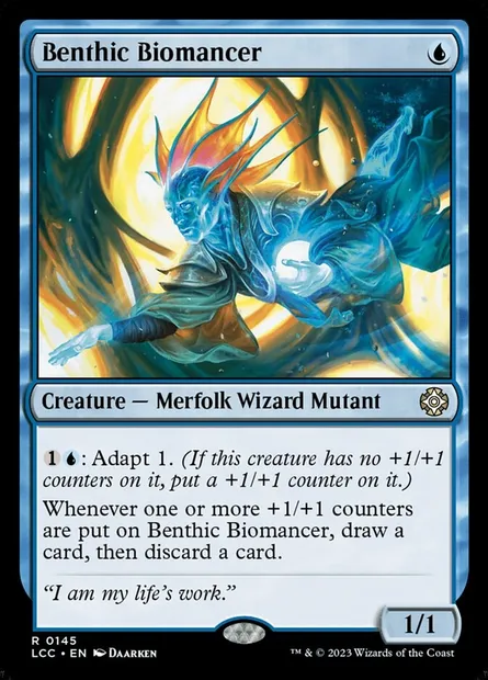 Benthic Biomancer, Magic card LCC 145 — The Lost Caverns of Ixalan Commander set