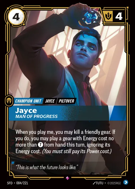 Jayce, carte Riftbound SFD 084 — extension Spiritforged