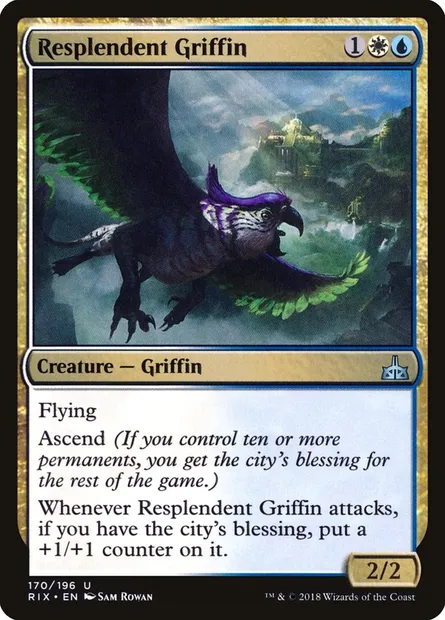 Resplendent Griffin, Magic card RIX 170 — Rivals of Ixalan set