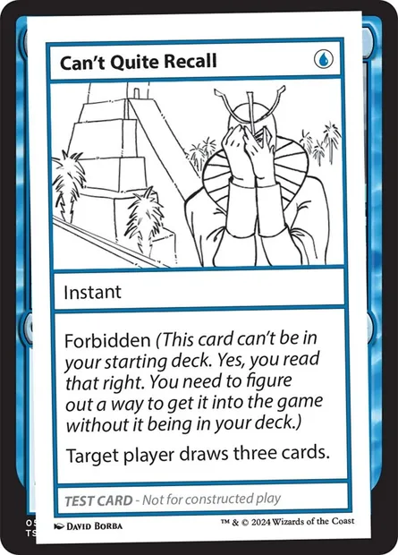 Can't Quite Recall, carte Magic MB2 527 — extension Mystery Booster 2