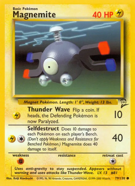 Magnéti, carte Pokémon B2 79 — extension Base Set 2