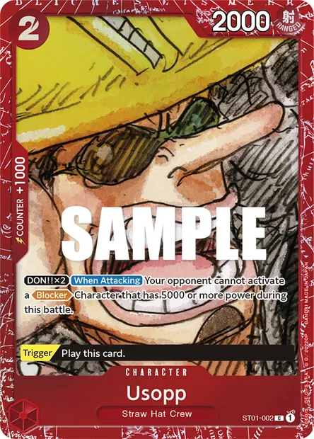 Usopp, One Piece card ST01-002 — Straw Hat Crew set