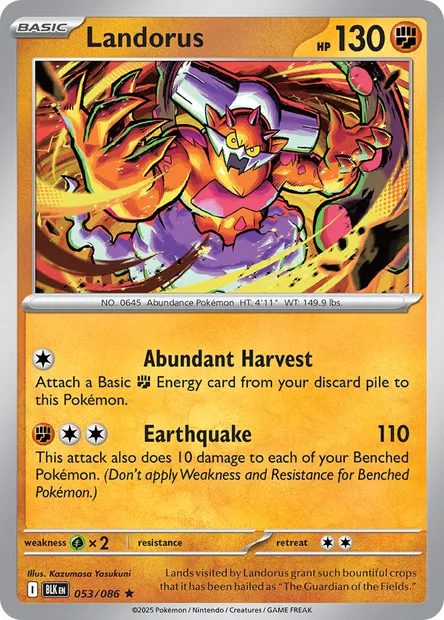 Landorus, Pokémon card BLK 053 — Black Bolt set