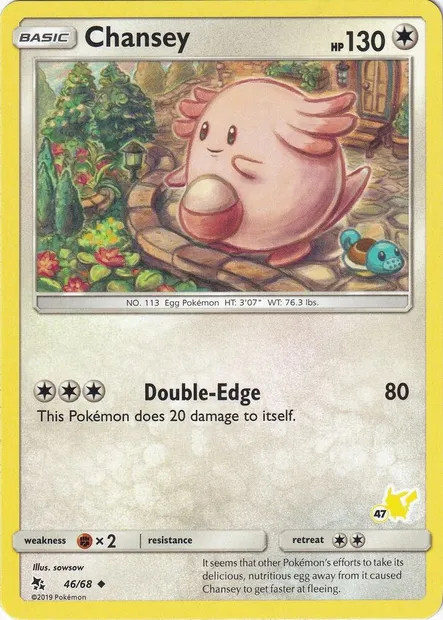 Chansey, Pokémon card BA20 046p-47 — Battle Academy 2020 set