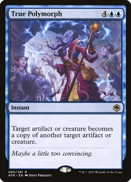 True Polymorph, Magic card AFR 80 — Adventures in the Forgotten Realms set