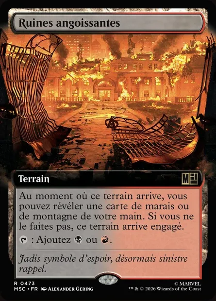 Ruines angoissantes, carte Magic MSC 473 — extension Marvel Super Heroes Commander
