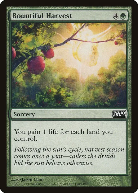 Bountiful Harvest, Magic card M10 170 — Magic 2010 set