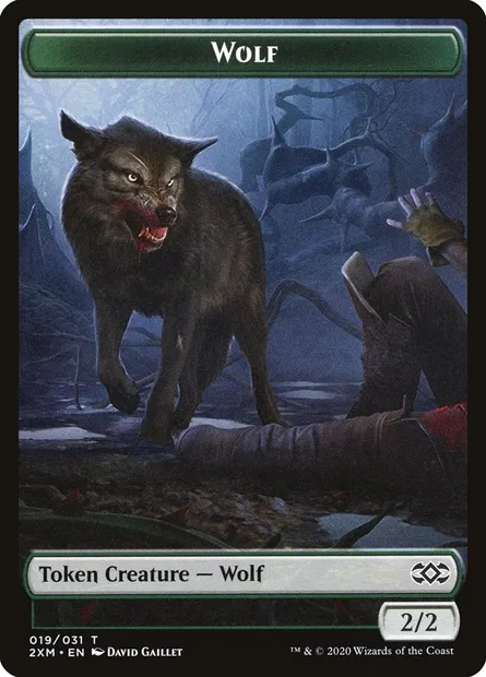 Wolf, carte Magic T2XM 19 — extension Double Masters Tokens