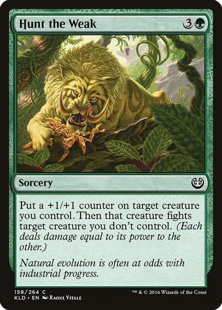 Hunt the Weak, Magic card KLD 158 — Kaladesh set
