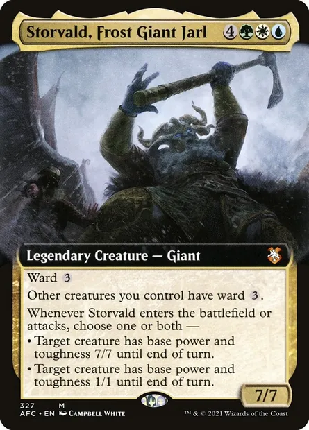 Storvald, Frost Giant Jarl, Magic card AFC 327 — Forgotten Realms Commander set