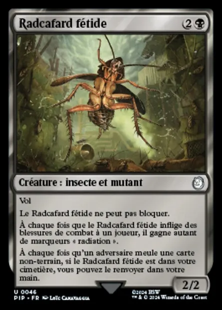 Radcafard fétide, carte Magic PIP 46 — extension Fallout