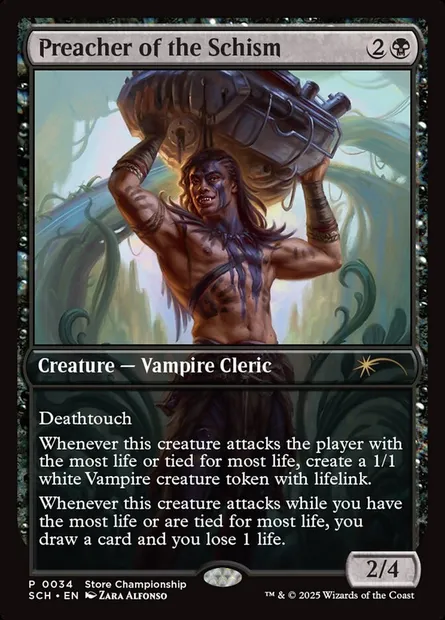 Prêcheur du schisme, carte Magic SCH 34 — extension Store Championships