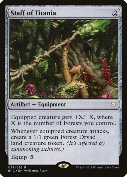 Staff of Titania, carte Magic BRC 27 — extension The Brothers' War Commander