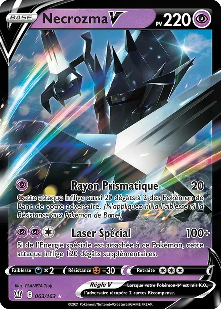 Necrozma V, carte Pokémon BST 63 — extension Styles de combat