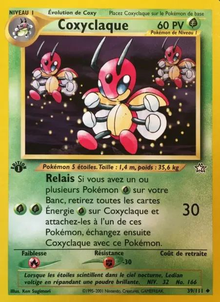 Coxyclaque, carte Pokémon NG 39 — extension Neo Genesis
