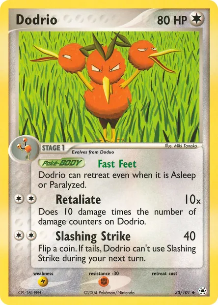 Dodrio, Pokémon card HL 33 — Hidden Legends set