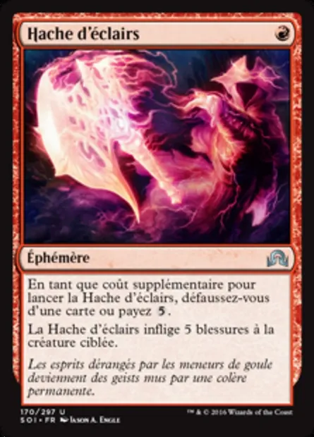 Hache d'éclairs, carte Magic SOI 170 — extension Ténèbres sur Innistrad