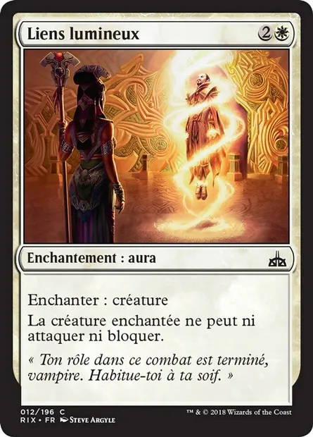 Liens lumineux, carte Magic RIX 12 — extension Les combattants d'Ixalan