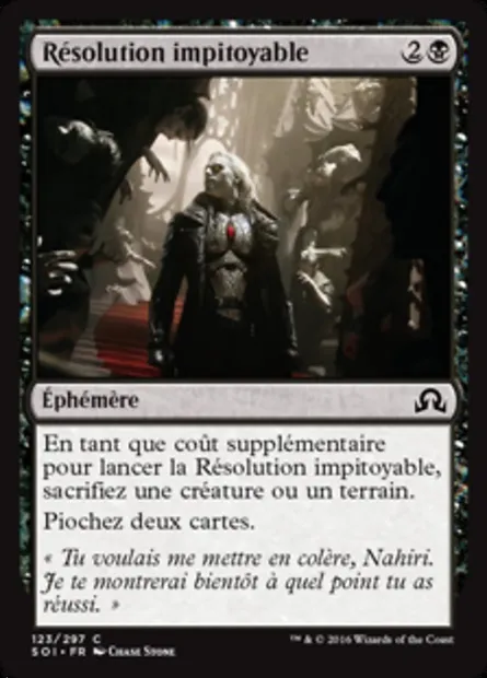 Résolution impitoyable, carte Magic SOI 123 — extension Ténèbres sur Innistrad