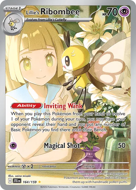 Lillie's Ribombee, Pokémon card JTG 164 — Journey Together set
