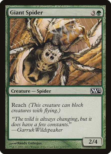Giant Spider, Magic card M12 177 — Magic 2012 set