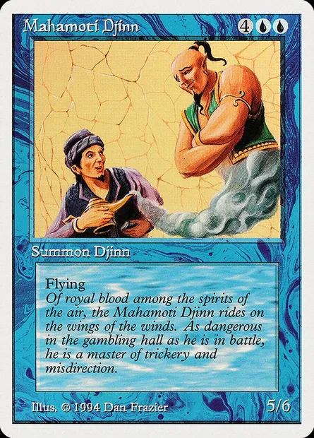 Mahamoti Djinn, Magic card SUM 66 — Summer Magic / Edgar set
