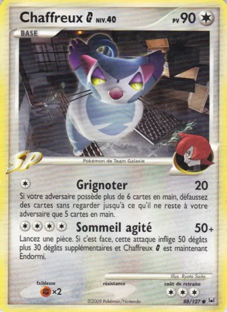 Chaffreux G, carte Pokémon PL 88 — extension Platine