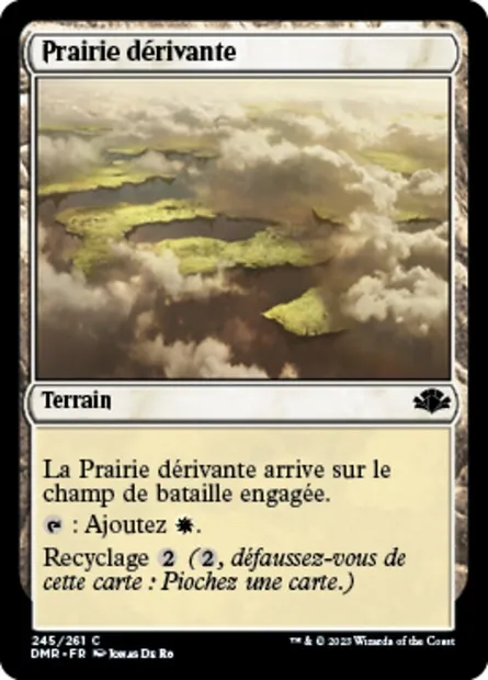 Prairie dérivante, carte Magic DMR 245 — extension Dominaria Remastered