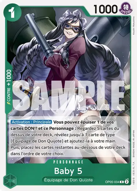 Baby 5, carte One Piece OP05-034 — extension AWAKENING OF THE NEW ERA