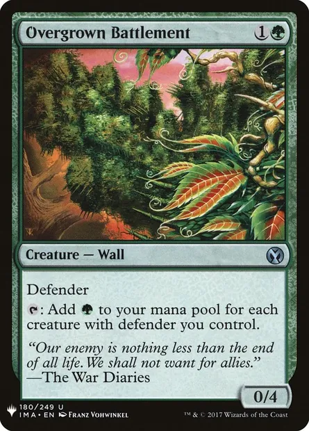 Overgrown Battlement, Magic card PLST IMA-180 — The List set