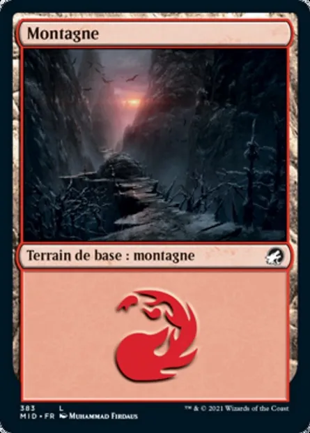Montagne, carte Magic MID 383 — extension Innistrad : chasse de minuit