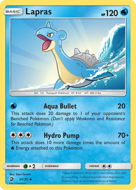 Lapras, Pokémon card DRM 21 — Dragon Majesty set