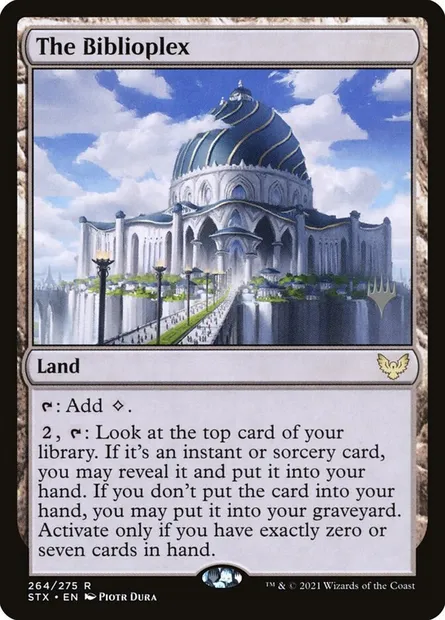Le Biblioplexe, carte Magic PSTX 264p — extension Strixhaven: School of Mages Promos