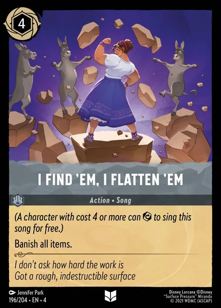 I Find 'Em, I Flatten 'Em, Disney Lorcana card CH4-196 — Ursula's Return set